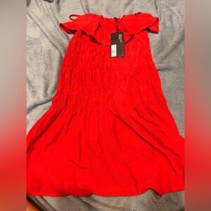 Future collective red midi dress sz xs nwt